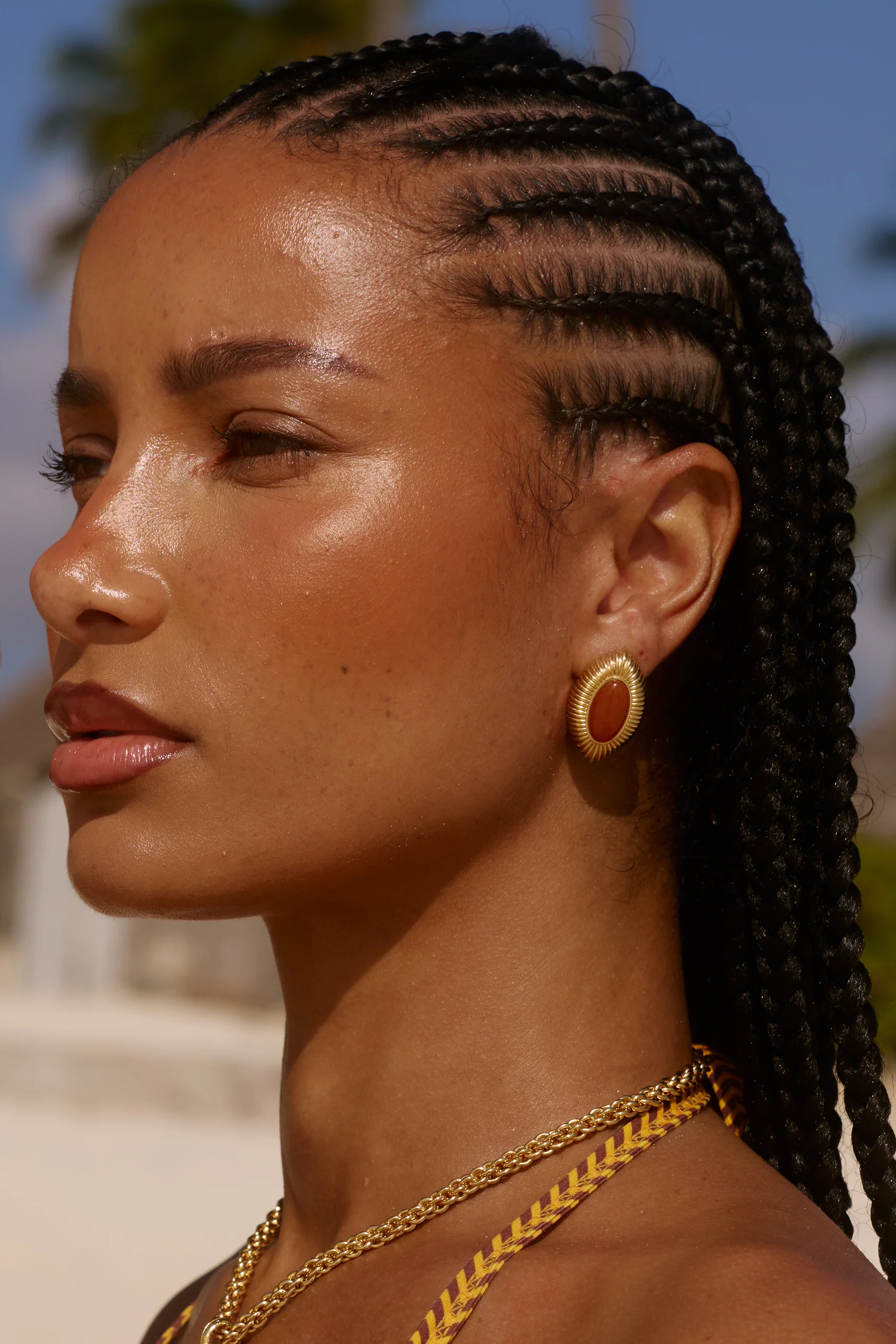 Ayana Earrings in Orange Aventurine - Image 4