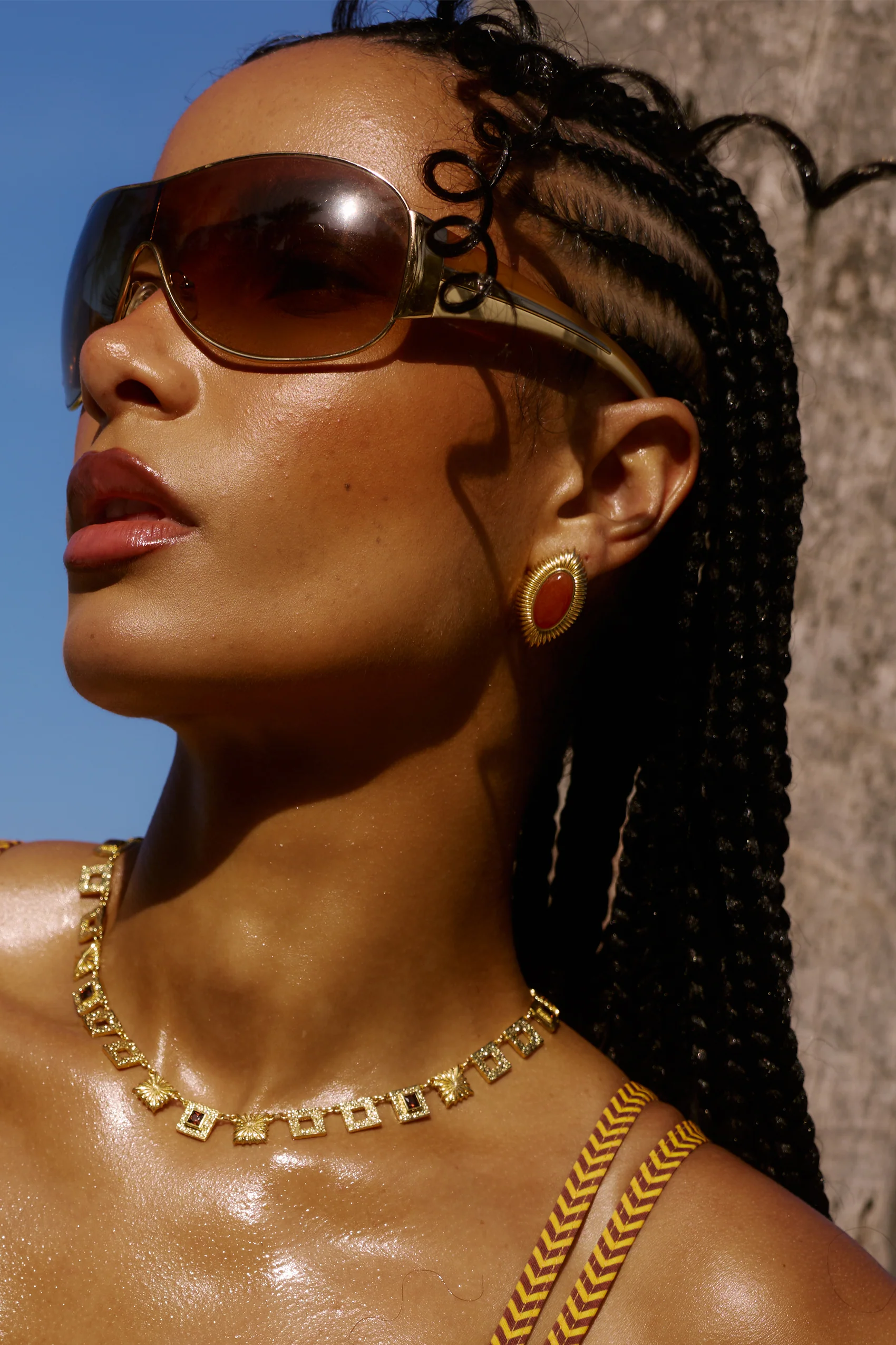 Ayana Earrings in Orange Aventurine - Image 8