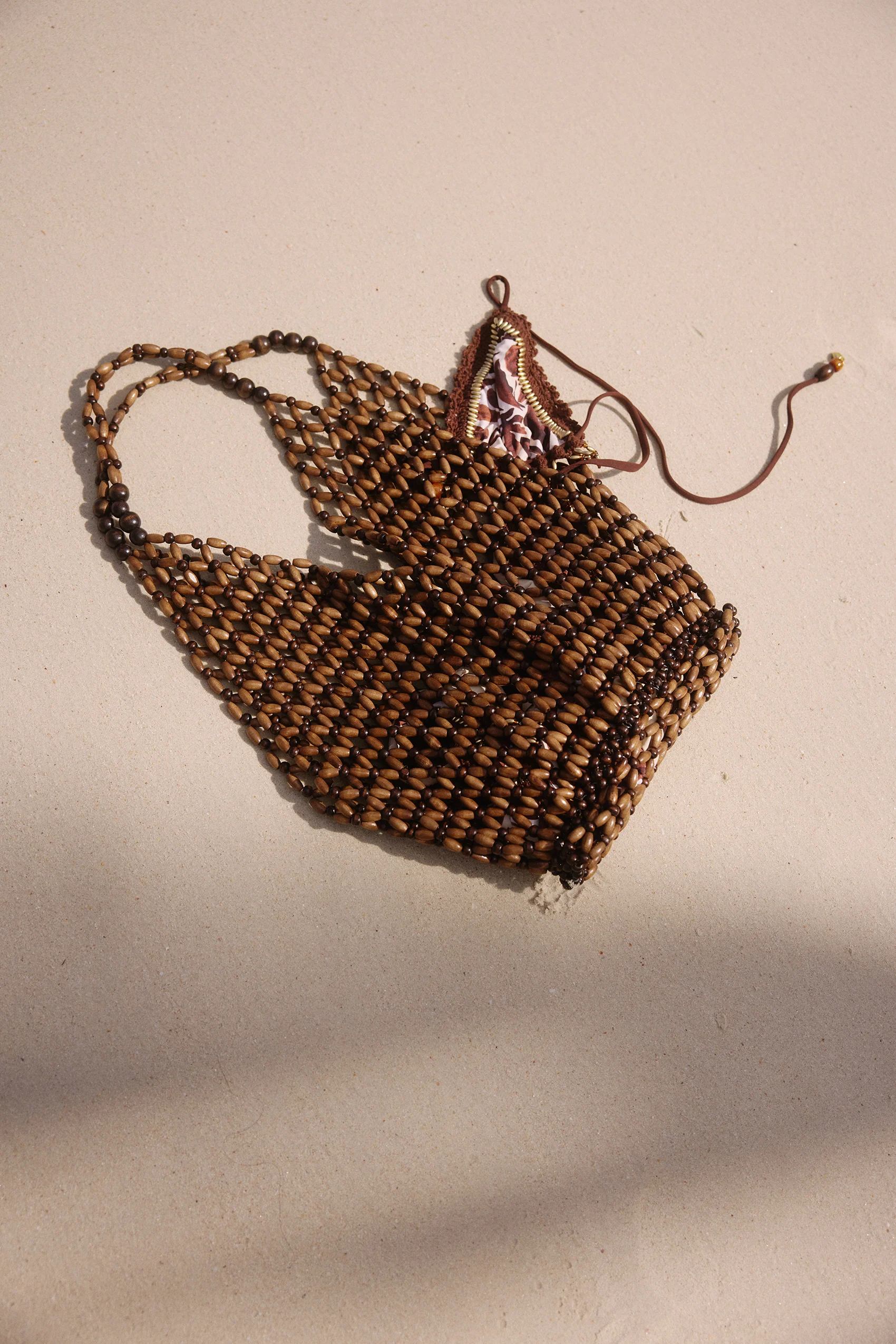 Beaded Bag in Cacao - Image 5