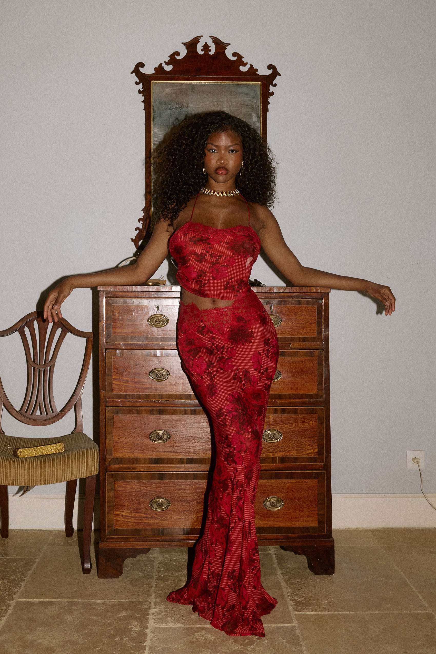 Fleurie Maxi Skirt in Rose - Image 7