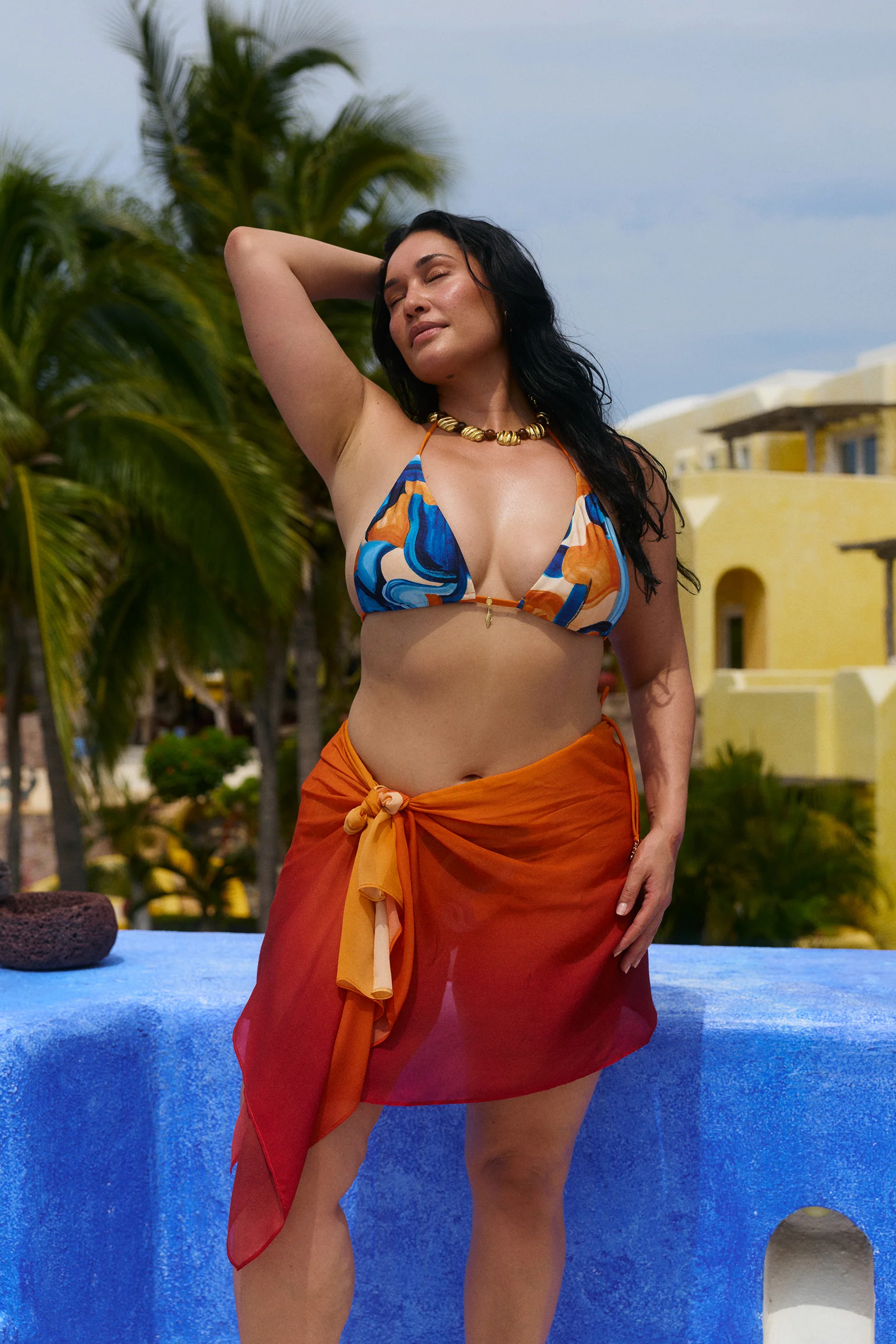 Georgette Sarong in Sol - Image 9