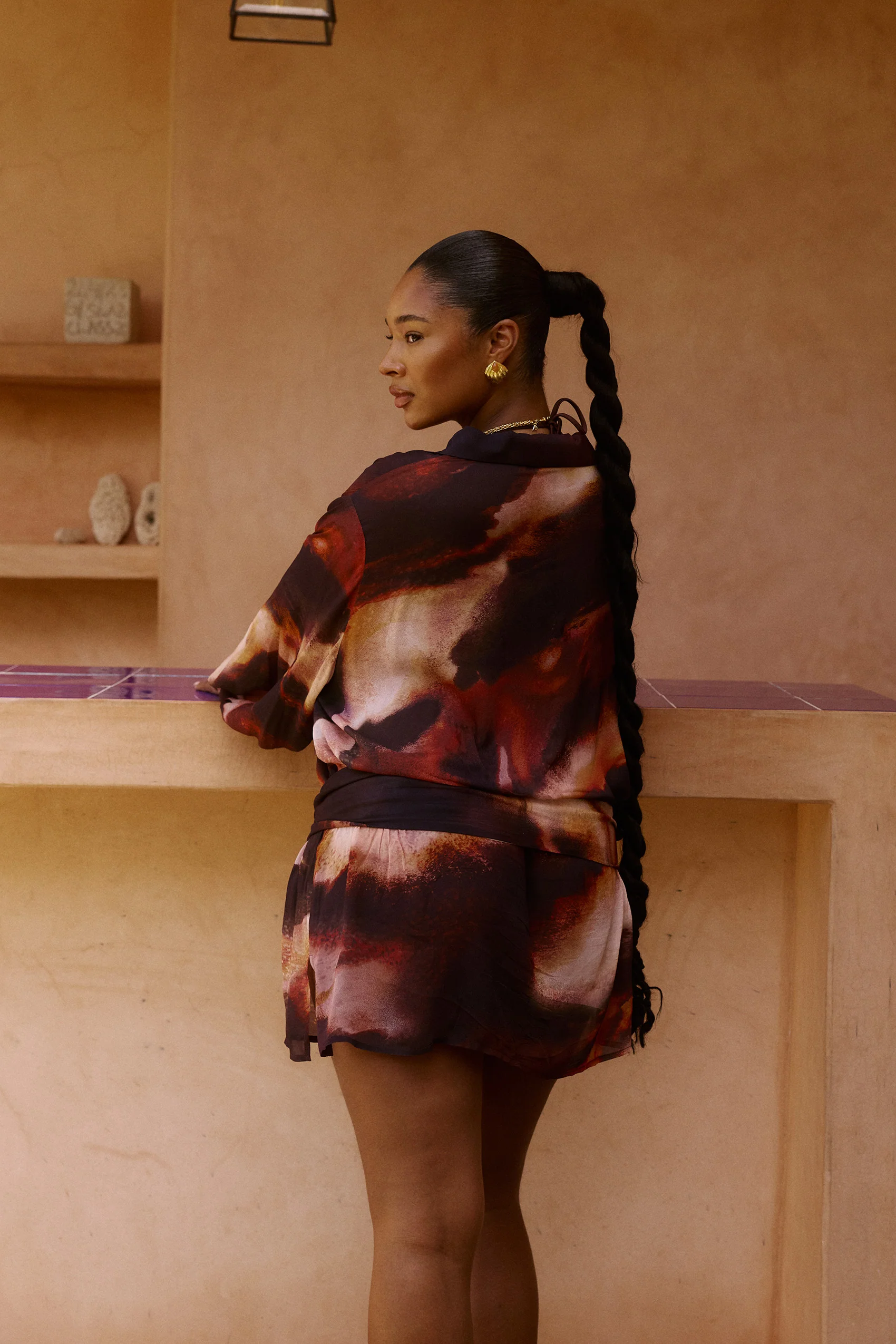 Melia Shirt Dress in Sarabi - Image 8