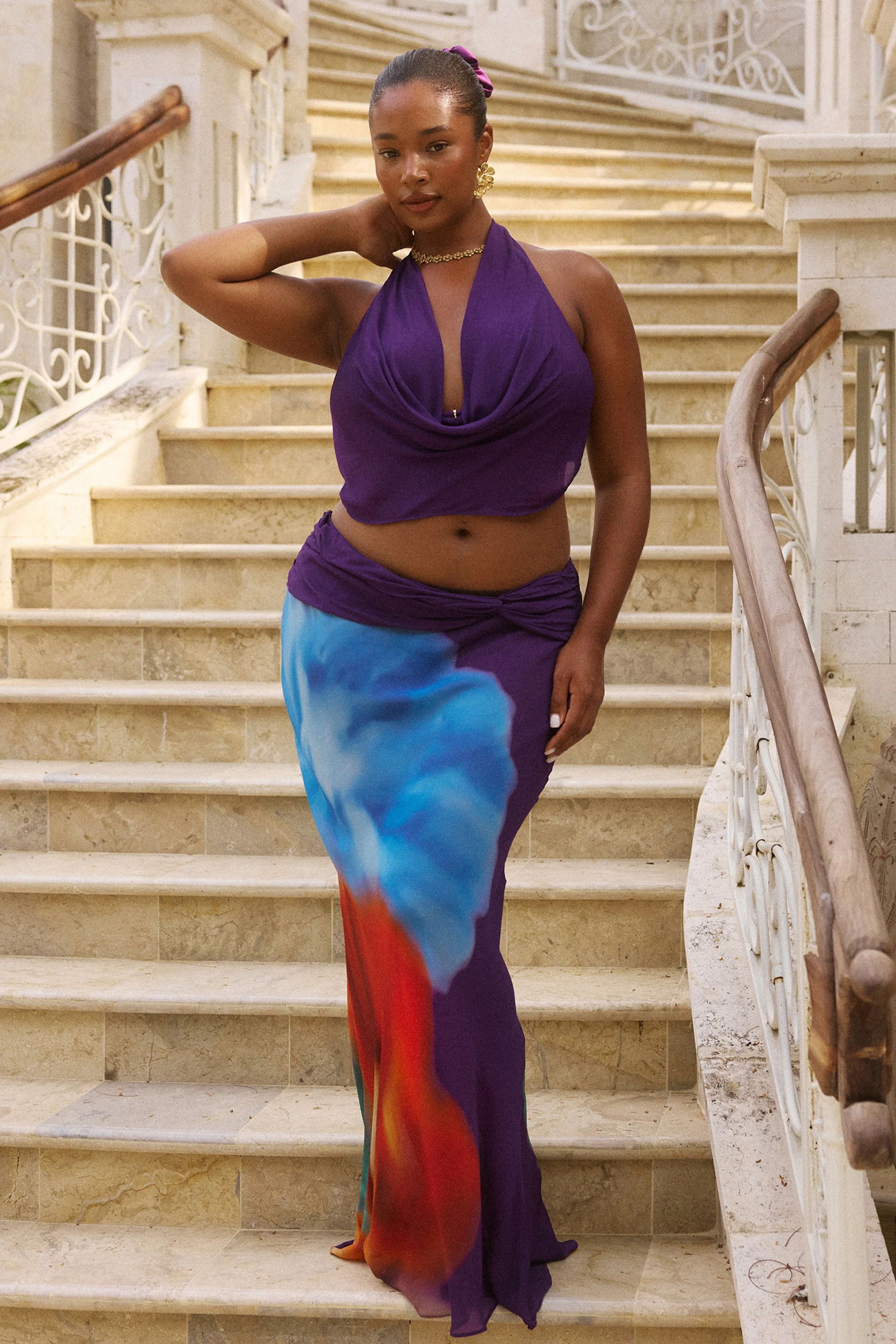 Mirage Maxi Skirt in Aurora - Image 2