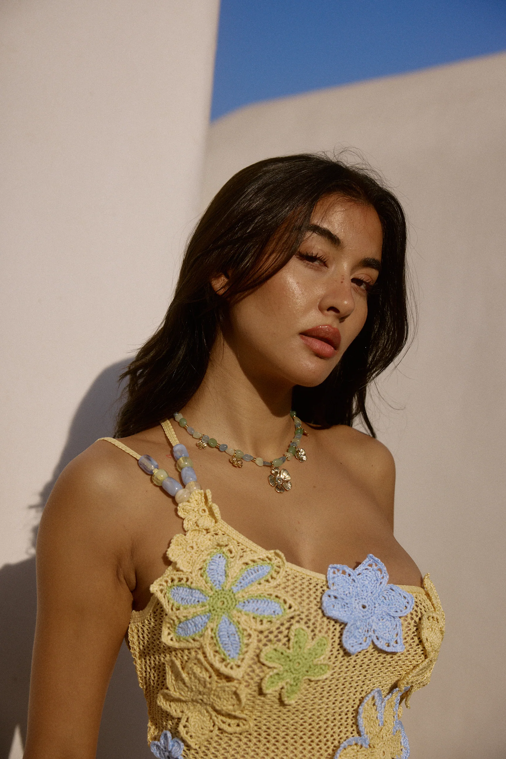 Nammos Crochet Mini Dress in Zesti - Image 10