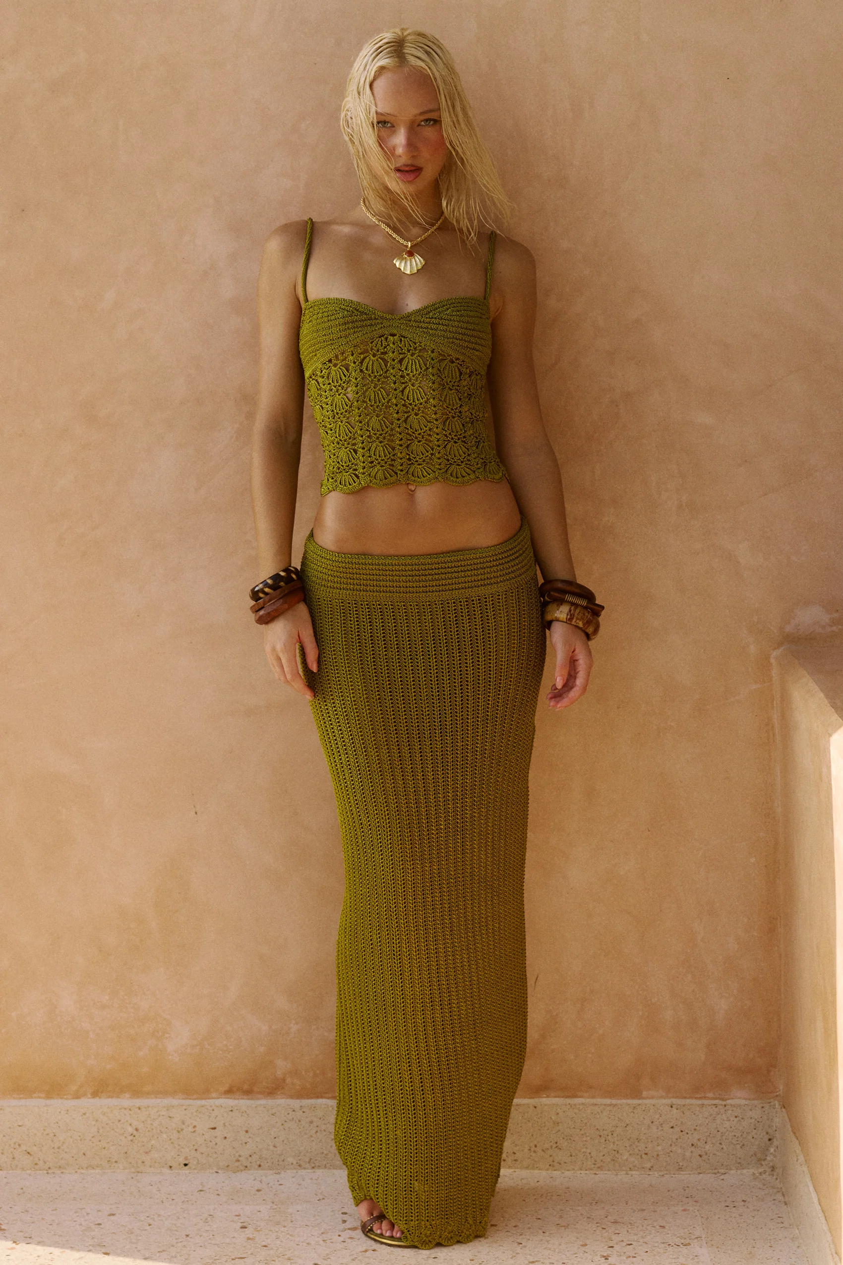 Nia Crochet Maxi Skirt in Paya - Image 5