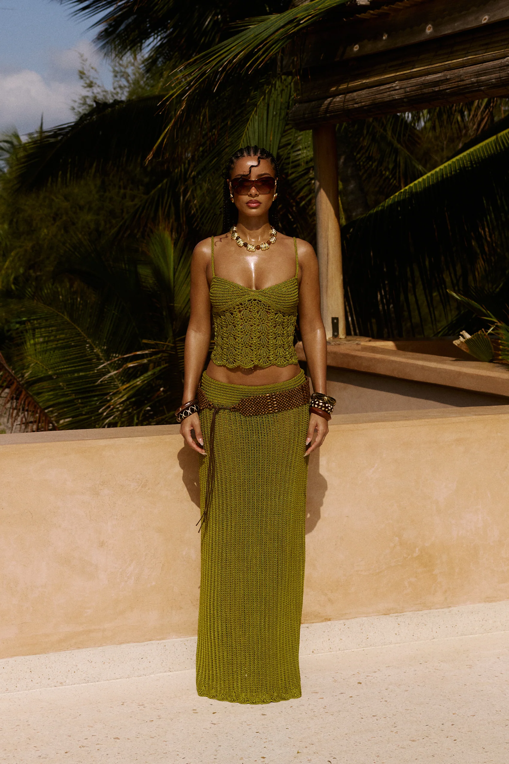 Nia Crochet Maxi Skirt in Paya - Image 8