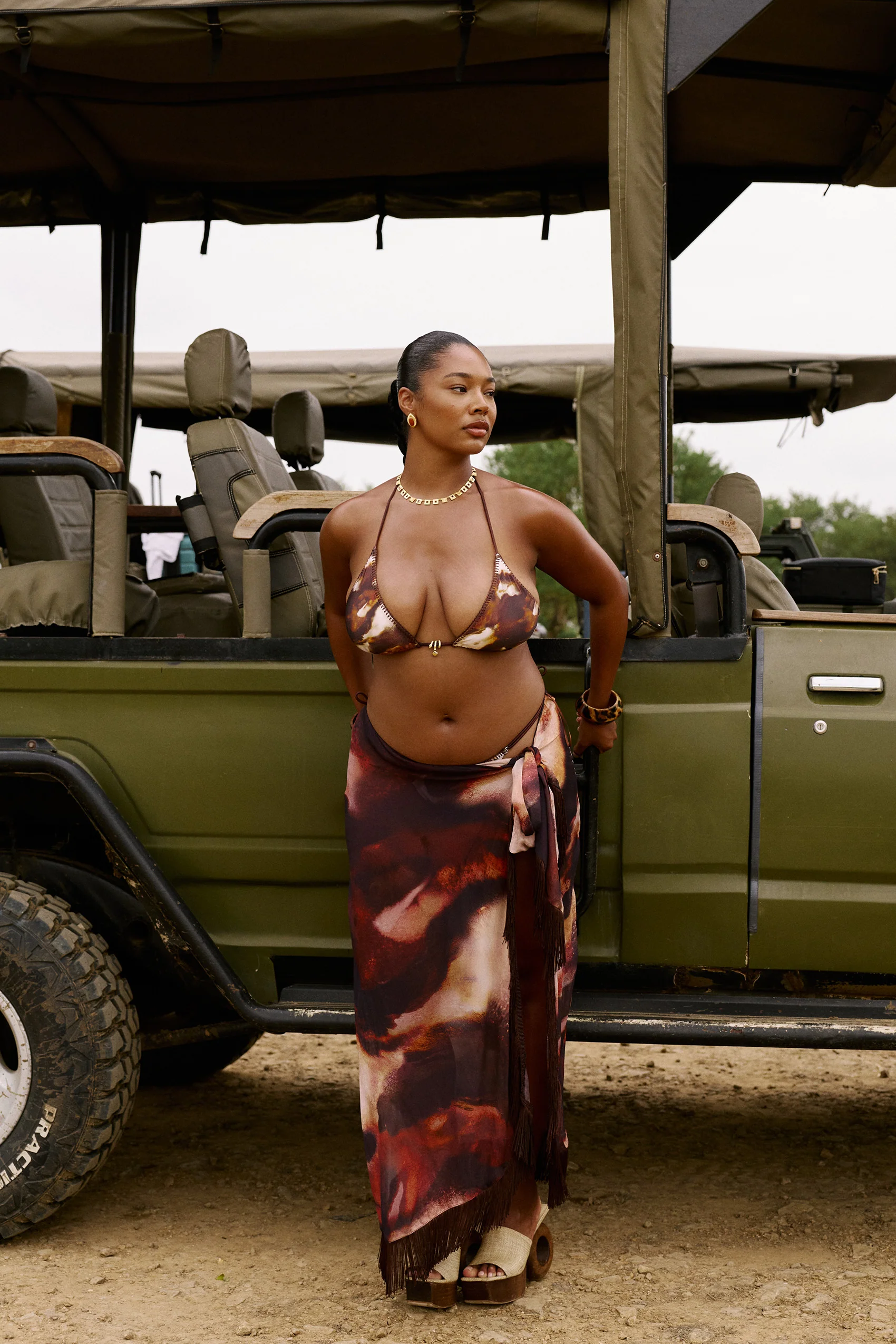 Omara Wrap Maxi Skirt in Sarabi - Image 8