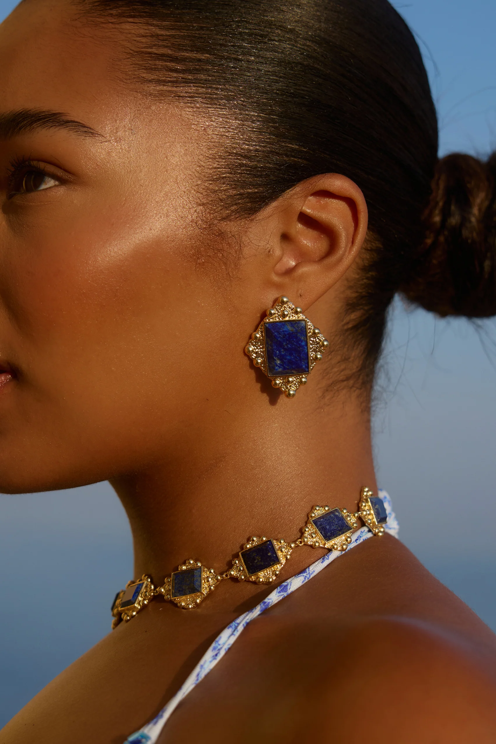 Taormina Earrings In Lapis Lazuli - Image 5