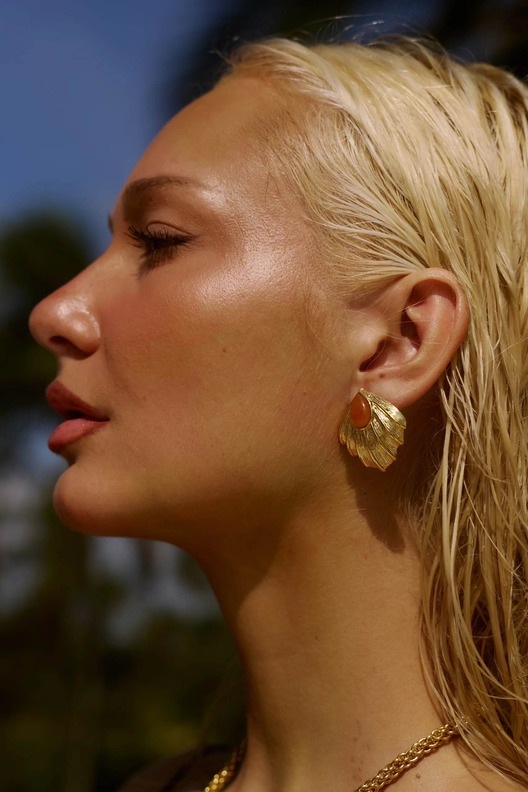 Zahana Earrings in Orange Aventurine - Image 11