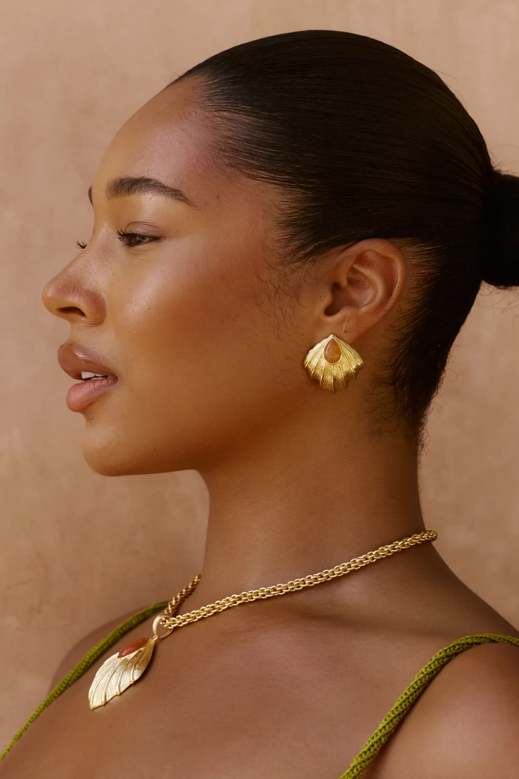 Zahana Earrings in Orange Aventurine - Image 8