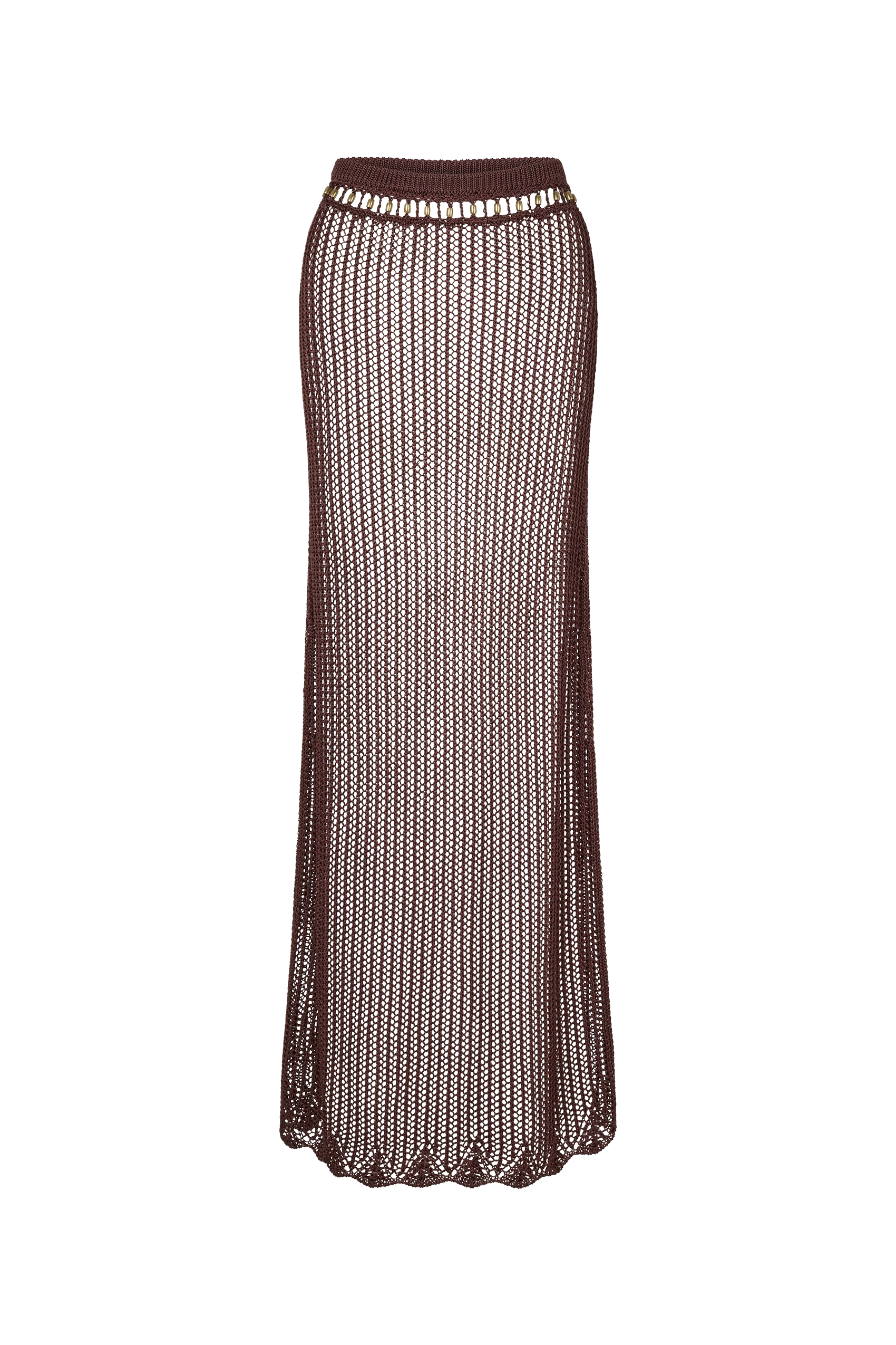 Zulu Crochet Maxi Skirt in Cacao - Image 13